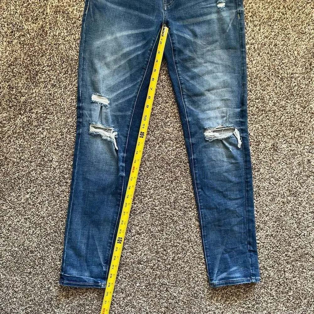 AE American Eagle skinny blue jeans men’s size 28x32 holes ripped distressed